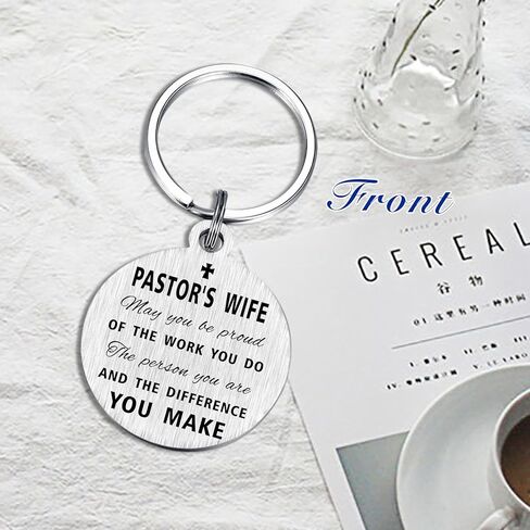 هدايا زوجة القساوسة من Yobent للنساء، هدية سلسلة مفاتيح لتقدير زوجة القس في عيد الميلاد، أفكار هدية لزوجة القس الديني المسيحي لذكرى الزفاف in Kuwait