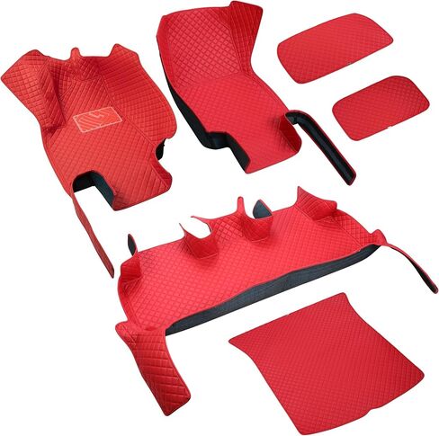 FREESOO for Tesla Model Y Floor Mats - All Weather Leather Custom Fit Floor Mats for Tesla Model Y 2024 2023 2022 2021 with Trunk Mats Cargo Liners - Black in Saudi Arabia