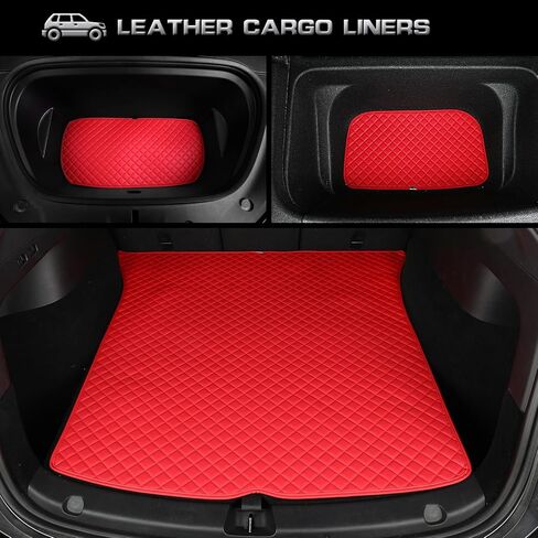 FREESOO for Tesla Model Y Floor Mats - All Weather Leather Custom Fit Floor Mats for Tesla Model Y 2024 2023 2022 2021 with Trunk Mats Cargo Liners - Black in Saudi Arabia