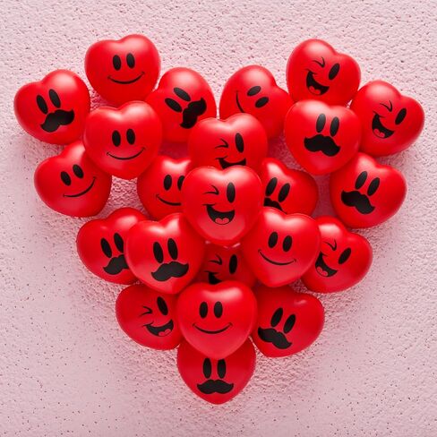 JOYIN 15 Pcs Valentines Day 3 inch Heart Stress Balls Squeeze Stress Relief Heart Shaped Stress Ball for Kids and Adults Party Favors, Valentines Day Gifts in Saudi Arabia