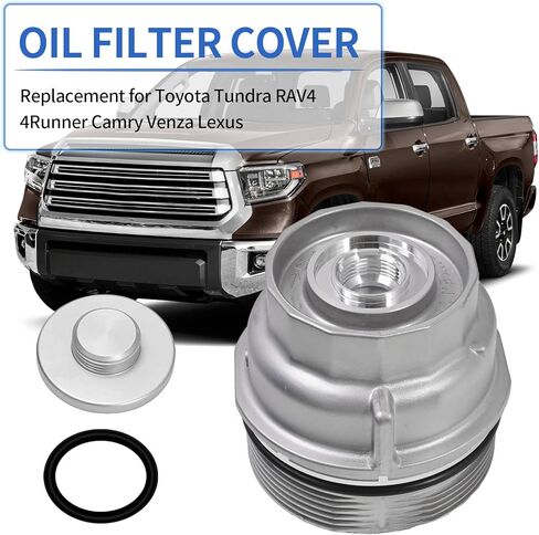 مجموعة غطاء غطاء فلتر الزيت VIKKSAER، 15620-31060 بديلة لسيارة Toyota Tundra Rav4 4Runner Camry Highlander Lexus RX350 Tacoma Avalon Sienna Venza غطاء فلتر الزيت مع قابس الزيت in Kuwait