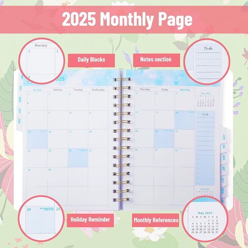 Mr. Pen- 2025 Planner, 6.4"x8.5", Marble Blue, 2025 Planner Weekly and Monthly, 2025 Weekly Planner 2025, 2025 Monthly Planner 2025 Calendar Monthly Planner 2025, 2025 Calendar Planner 2025 in Kuwait
