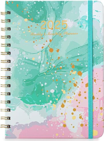Mr. Pen- 2025 Planner, 6.4"x8.5", Marble Blue, 2025 Planner Weekly and Monthly, 2025 Weekly Planner 2025, 2025 Monthly Planner 2025 Calendar Monthly Planner 2025, 2025 Calendar Planner 2025 in Kuwait
