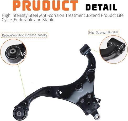 مجموعات التعليق الأمامية 12 قطعة ذراع التحكم السفلي لـ 2005-2009 Tucson، 2005-2010 Kia Sportage، 2 أذرع تحكم سفلية 2 مفاصل كروية 2 قضبان تأرجح 4 قضبان ربط 2 استبدال الأحذية in Kuwait