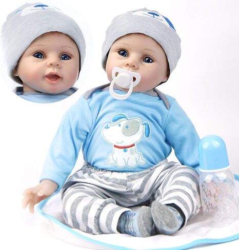 MAIHAO 20-Inch Reborn Baby Dolls Girl Lifelike Baby Dolls Realistic Reborn Doll Girl Soft Body Open Eyes Newborn Real Life Baby in Kuwait