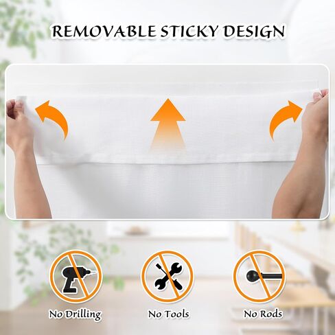 Linen French Door Curtain Sheer Door Curtains Blinds for Door Window, Light Filtering Tie up Glass Doorway Curtains Blinds Patio Front Door Curtain for Window W12 X L40 inch, Linen, 1 Panel in Saudi Arabia