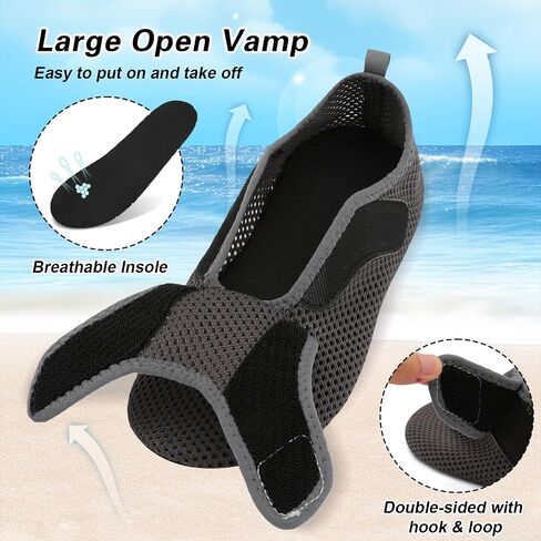 L-RUN Womens Mens Water Shoes Wide Toe Barefoot Swim Shoes for Beach Pool Sand Yoga Quick Dry Adluts Aqua Sock Non Slip in Saudi Arabia