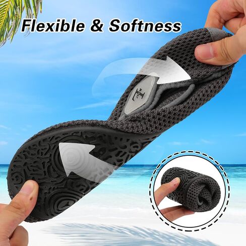 L-RUN Womens Mens Water Shoes Wide Toe Barefoot Swim Shoes for Beach Pool Sand Yoga Quick Dry Adluts Aqua Sock Non Slip in Saudi Arabia