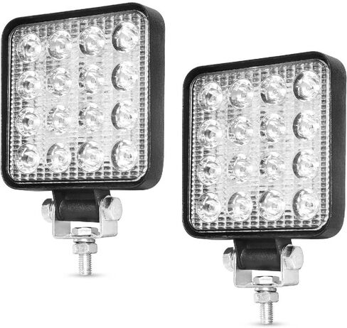 YITAMOTOR شريط إضاءة LED 4 قطع 4 بوصة 18 وات LED ضوء عمل فيضان LED ضوء القرون مصابيح الطرق الوعرة مصباح القيادة مصابيح الضباب مقاومة للماء شاحنة بيك اب SUV ATV UTV 4WD 12V 24V، ضمان 3 سنوات in Saudi Arabia