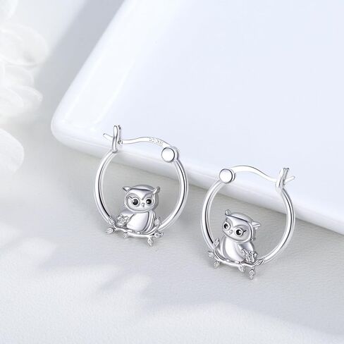 MEDWISE هيبوالرجينيك هوب أقراط للنساء 925 الفضة الاسترليني Huggie هوب أقراط الأطواق الصغيرة الأقراط الحيوان أقراط مجوهرات هدايا للنساء ابنة in Kuwait