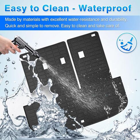 سجادات أرضية وبطانة شحن مخصصة مناسبة لملحقات Palisade 2020-2025، بطانات شحن لجميع الأحوال الجوية 7 و8 مقاعد الركاب ومقاعد الدلو 3 صفوف مجموعة كاملة لحماية السجاد TPE عديم الرائحة in Kuwait