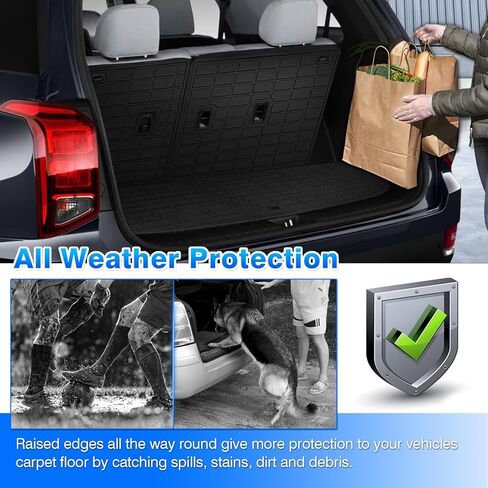 سجادات أرضية وبطانة شحن مخصصة مناسبة لملحقات Palisade 2020-2025، بطانات شحن لجميع الأحوال الجوية 7 و8 مقاعد الركاب ومقاعد الدلو 3 صفوف مجموعة كاملة لحماية السجاد TPE عديم الرائحة in Kuwait