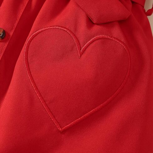 Little Girl Valentines Day Outfit Heart Long Sleeve Shirt+Love Skirt 2Pcs Set in Saudi Arabia