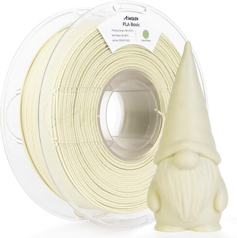 AMOLEN 3D Printer Filament PLA, 1.75mm PLA Filament Paper White PLA, 1KG/2.2lb, Dimensional Accuracy +/- 0.02 mm, Smooth & Non-Tangle, Fits for Most FDM 3D Printer, Supporting Up to 500mm/s in Saudi Arabia