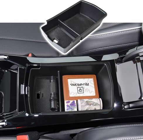 صينية تخزين منظم وحدة التحكم المركزية متوافقة مع ملحقات VW ID.4 2023 2024 ID.6، صينية مسند ذراع منظم وحدة التحكم الوسطى ID4 ID6 صندوق تخزين ثانوي مواد ABS in Kuwait