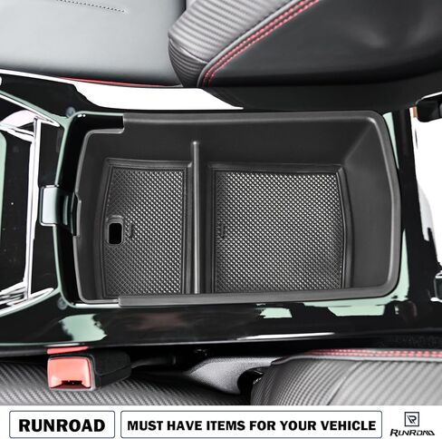 صينية تخزين منظم وحدة التحكم المركزية متوافقة مع ملحقات VW ID.4 2023 2024 ID.6، صينية مسند ذراع منظم وحدة التحكم الوسطى ID4 ID6 صندوق تخزين ثانوي مواد ABS in Kuwait