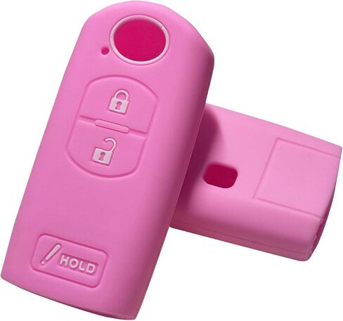 Key Fob Cover for Mazda CX5: 3 Buttons Key Fob Case Fit for Mazda CX7 CX9 CX5 CX3 Mazda 3 2010 2011 2012 2013 2014 2015 2016 2017 2018 2019 2020丨Remote Protector WAZSKE13D01 SKE13D-01丨Black (Pink) in Kuwait