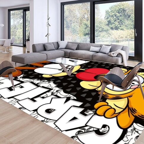Cartoon Cat Large Rugs Floor Mat Cute Carpet Decor Rug for Living Room Bedroom Playroom 60x40in in Saudi Arabia