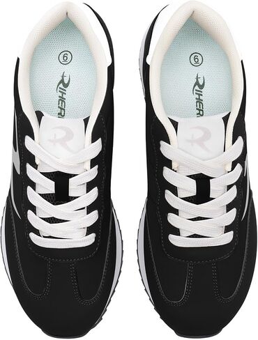 Rihero Women's Fashion Platform Sneakers Casual Lace Up Walking Shoes Comfortable Non Slip Tennis Running Shoes in Saudi Arabia