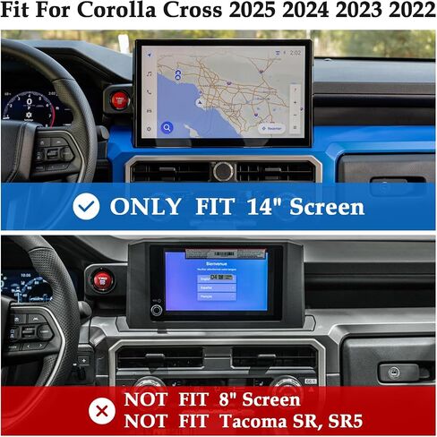 4 Pcs AC Knob Covers for 2024 2025 Toyota Tacoma, 2025 4Runner Interior Accessories with 14" Screen, AC Center Console Audio Switch Volume Drive Knob Cover Aluminum Alloy (Blue) in Saudi Arabia