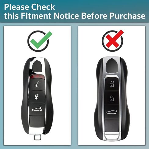Painted Key Fob Shell Cover Replacement Compatible with Porsche Key Fob (Miami Blue) in Kuwait