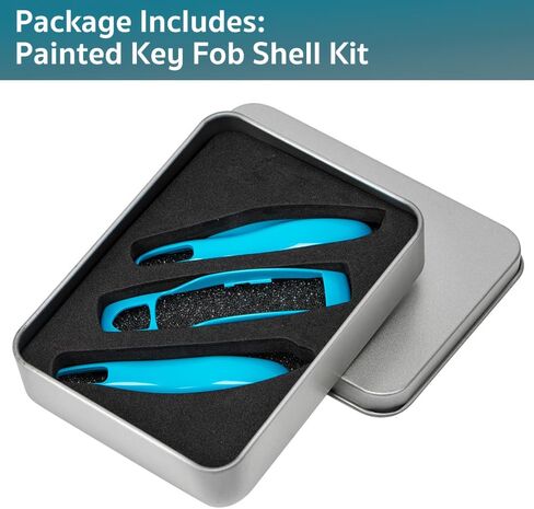 Painted Key Fob Shell Cover Replacement Compatible with Porsche Key Fob (Miami Blue) in Kuwait