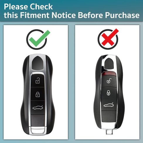 Painted Key Fob Shell Cover Replacement Compatible with Porsche Key Fob (Miami Blue) in Kuwait