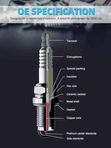 UF270 حزمة ملف الإشعال 8 قطع (3.7 لتر) 1999-2008 لسيارة دودج داكوتا دورانجو نيترو رام 1500، كرايسلر أسبن، جيب كوماندر جراند شيروكي ليبرتي، ميتسوبيشي رايدر in Kuwait
