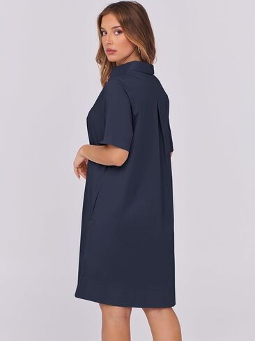 ANRABESS Womens Shirt Dress Summer Casual Loose Short Sleeve Button Down Oversized Flowy Beach Mini Dresses with Pockets in Saudi Arabia