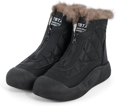 ESTAMICO Women's Snow Boots Waterproof Winter Fleece Lining Booties Anti-Slip Mid-Calf Warm Shoes in Saudi Arabia