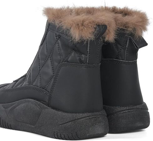 ESTAMICO Women's Snow Boots Waterproof Winter Fleece Lining Booties Anti-Slip Mid-Calf Warm Shoes in Saudi Arabia