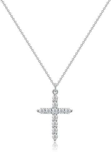 Cross Necklace for Women, 14K Gold Plated Tiny Sideway Cross Choker Necklace Dainty Layered Small Cross Charm Chain Necklace Faith Jewelry Religious Minimalist Gift in Kuwait