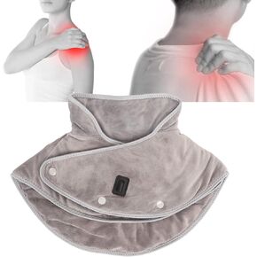 Neck Shoulder Heating Pad, 3 Levels Temp Timing Relaxing Wearable Electric Heated Pad, Auto Off Plush Large Heated Neck Shoulder Wrap, Heating Tool for Back Waist Abdomen Pain Relief