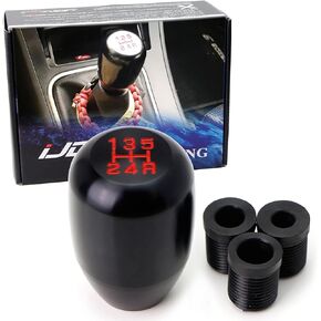 iJDMTOY JDM Style 5-Speed Manual Shift Knob Compatible with Acura Honda Toyota Lexus Scion Mazda Mitsubishi Nissan Infiniti, etc (Black)