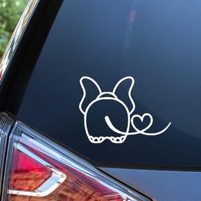 Sunset Graphics & Decals Elephant Tail Heart Decal Vinyl Car Sticker | Cars Trucks Vans Mirror Skateboard Kitchen Walls Laptop | White | 5.5 Inches | SGD000202