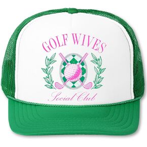 Golf Wives Social Club Women's Classic 5 Panel Mesh Snap Back Trucker Hat