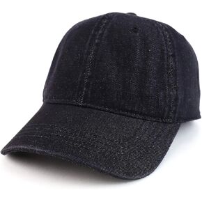 2XL Low Profile Soft Crown Denim 100% Cotton Washed Baseball Cap