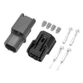 ABS Intake Pressure Sensor Connector Plug for Honda/Inner Male Female Wire Terminal Connector/Waterproof Plastic 1mm Series / 1 Set Black 2 Pin