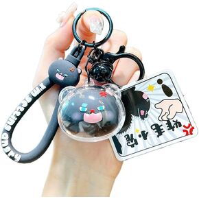Cute Angry Cat Keychain,Creative Interesting Keychain,Animals keychains,cute keychains for backpacks for Girl Women