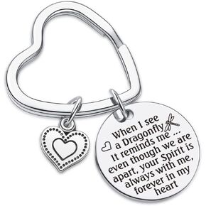 7RVZM Dragonfly Sympathy Gifts Dragonfly Remembering Keychain Comfort Keychain Dragonfly Keychain