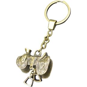 1 Pcs Western Cowboy Saddle Metal Key Chain,Men and Women Backpack Purse,Key Chains Key Ring For Car,Cowboy Hat Halloween Party Decoration