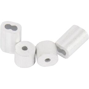 Forney 61036 Wire Rope Stops and Ferrules, Aluminum Cable Sleeves, 1/16-Inch, 2-Stops, 2-Ferrules