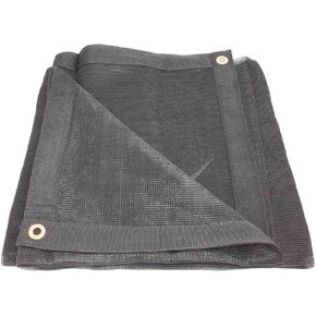 Mytee Products 8'x10' Black 70% Shade Mesh Tarp for Outdoor w/Grommets - 6 Oz Extra Durable Heavy Duty Mesh Tarps for Dump Truck, Rolloff Trucks - Mesh Shade Net Cloth for Sun, Plant, Patio