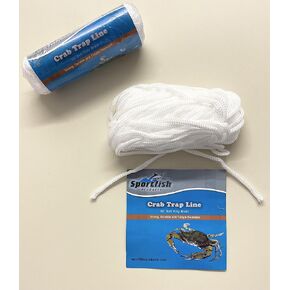 50ft Crab Trap Rope Line Braided Polypropylene Great for Crabbing |Multi-Purpose| Use for Flag Pole Rope Replacement, Marine Rope, Hiking, and Camping Rope -Strong Outdoor Rope