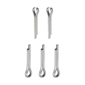 4mm x 70mm (DXL) Cotter Clip Pins - 5Pack - Good for Machinery - 304 Stainless Steel Hairpin Fasteners - Silver