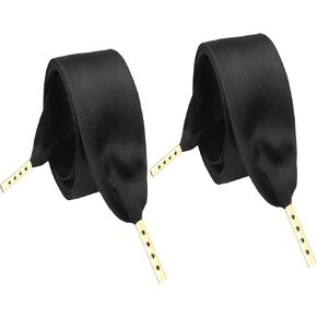 2 Pairs Women Fashion Satin Ribbon Shoelaces for Converse Nike Addidas Puma