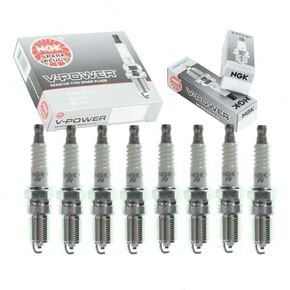 8 pc NGK V-Power Spark Plugs compatible with Ford Mustang 4.6L 5.0L V8 1993-2004