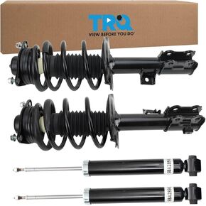 TRQ Front and Rear Complete Strut Assembly & Shock Absorber Kit Complete Strut & Coil Spring Assembly Compatible with 2010-2012 Hyundai Genesis Coupe