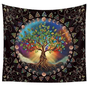 شجرة الحياة نسيج غامض مليء بالنجوم متمنيا شجرة نسيج الفن الجمالي خلفية الجدار شنقا مخدر الهبي البوهيمي جدار الفن مناسبة لغرفة المعيشة غرفة نوم النوم ديكور المنزل in Kuwait