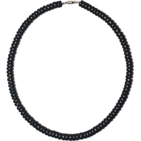 Native Treasure Mens and Womens Summer Beach Surfer Necklace From the Philippines, Black Coconut Beads